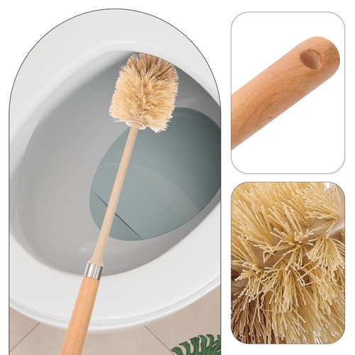 Wooden Toilet Brush Long Handle Bowl Cleaning Long-handled Cleaner - Bild 7 von 12