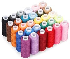 30 poli ster 250 yardas por carretes kits de hilos de bordado de costura