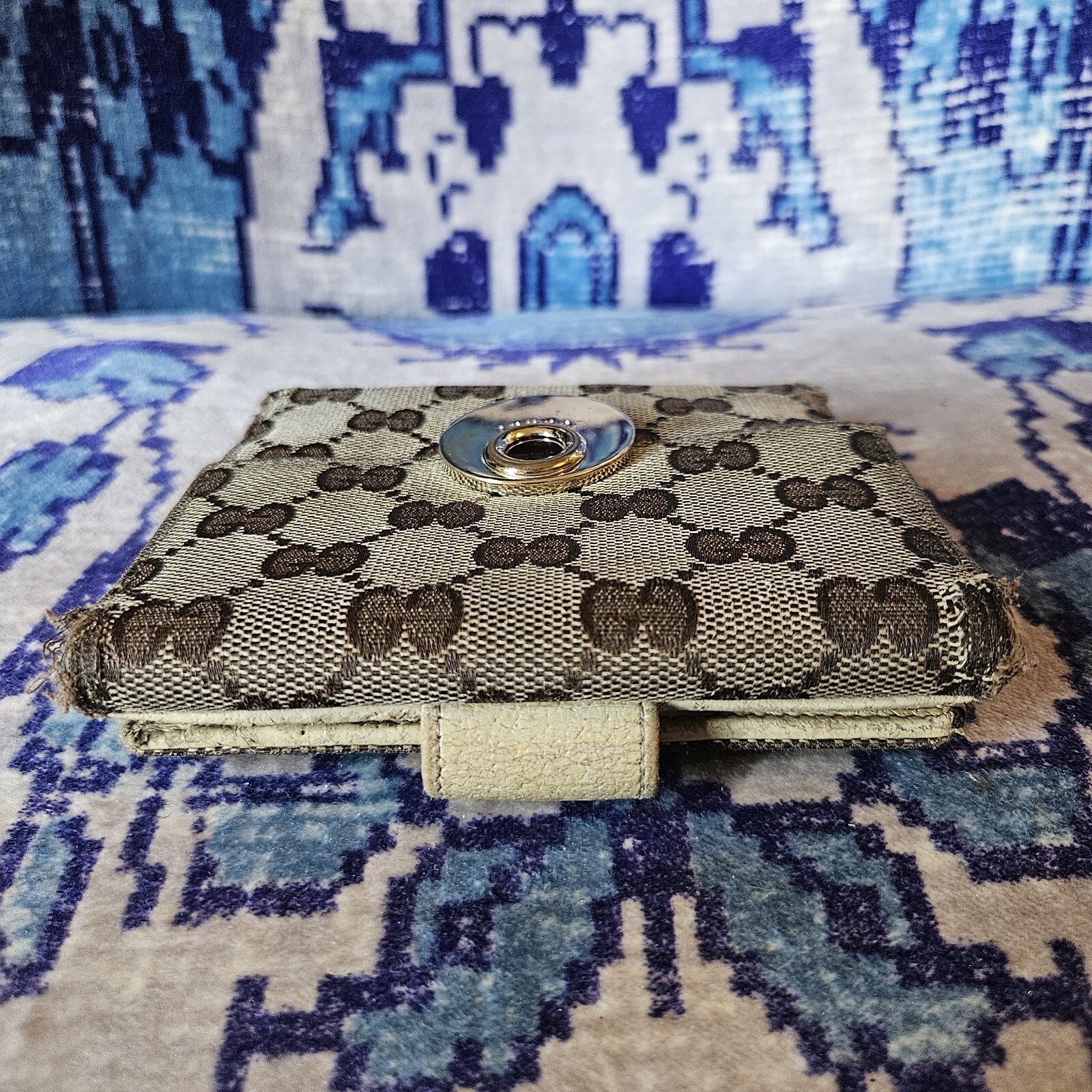 Gucci Monogram Eclipse Wallet Compact Canvas Leat… - image 7