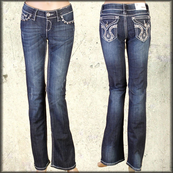 Rhinestone bootcut store jeans womens