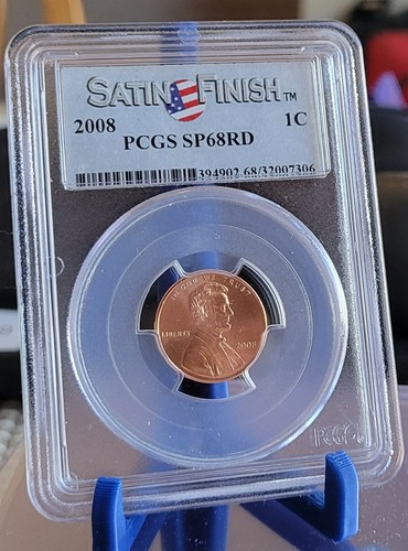 2008 P Lincoln Cent 1c PCGS SP68RD Satin Finish