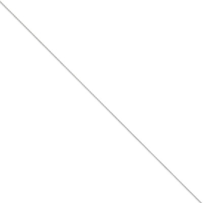 14k Weißgold 1mm Spiga Diamantschliff Anhänger Kette Armband 7 Zoll