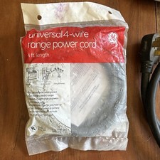2 GE Universal 4 Wire Range Power Cord 4 Ft Long Free Shipping Never Used DIY $$