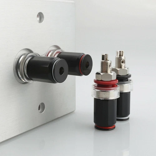 4Pcs 24K Gold Rhodium Plated HiFi Amplifier Speaker Binding Post Socket Terminal - Picture 3 of 17