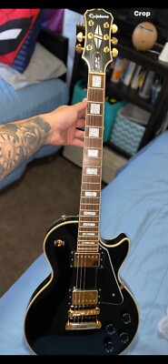 Epiphone Les Paul Custom Electric Guitar, Ebony