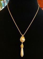 Vintage Christian Dior Gold Plated Pearl Necklace