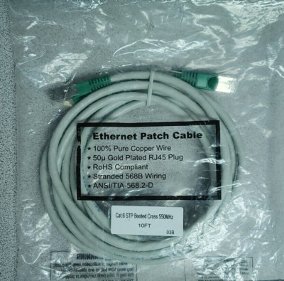 CAT 6 STP ETHERNET PATCH CABLE 10 FT / 3m NEW!! QUANTITY!! WOW!!