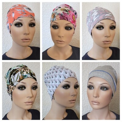 CHEMO MÜTZE TAG u. NACHTMÜTZE leicht bequem Softcap Viskosejersey Chemomütze Mia