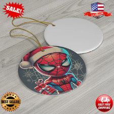 Christmas Spiderman Ceramic Ornament Marvel Charater Ornament