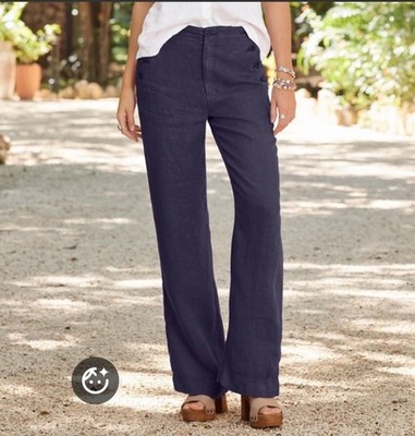 NWT Sundance Catalog Relaxed Fit Casual Oaklee Tencel Wide-Leg Pants Size 8