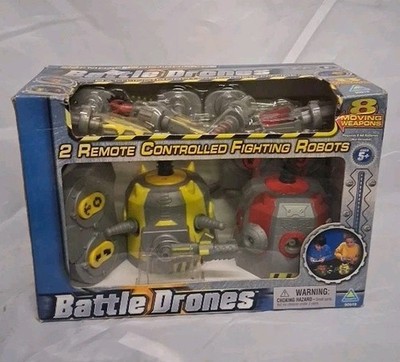 Vintage Battle Drones Fighting Robots Remote Control Toymax 2001 Sealed! #1