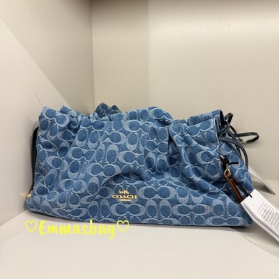 バッグ COACH Ergo Signature Denim Shoulder Y2K Coach denim ergo signature - Gem