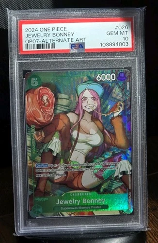 One Piece Jewelry Bonney OP07-026 Alt Art PSA 10 English FREE SHIPPING