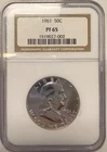 1961 FRANKLIN HALF 50C NGC PF 65