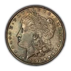 1898 $1 Morgan Silver Dollar - Luster - Watercolor Toning - SKU-D6014