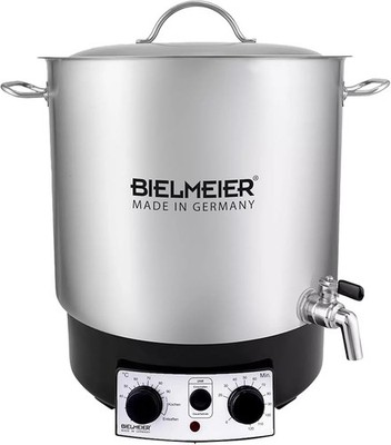 BIELMEIER Einkochautomat Edelstahl 29 Liter Zeituhr 1800 W Auslaufhahn BHG 695.2