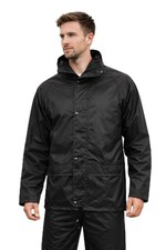 Men Waterproof Rain Jacket Lightweight Windproof Coat with Hood Outdoor Rainwear