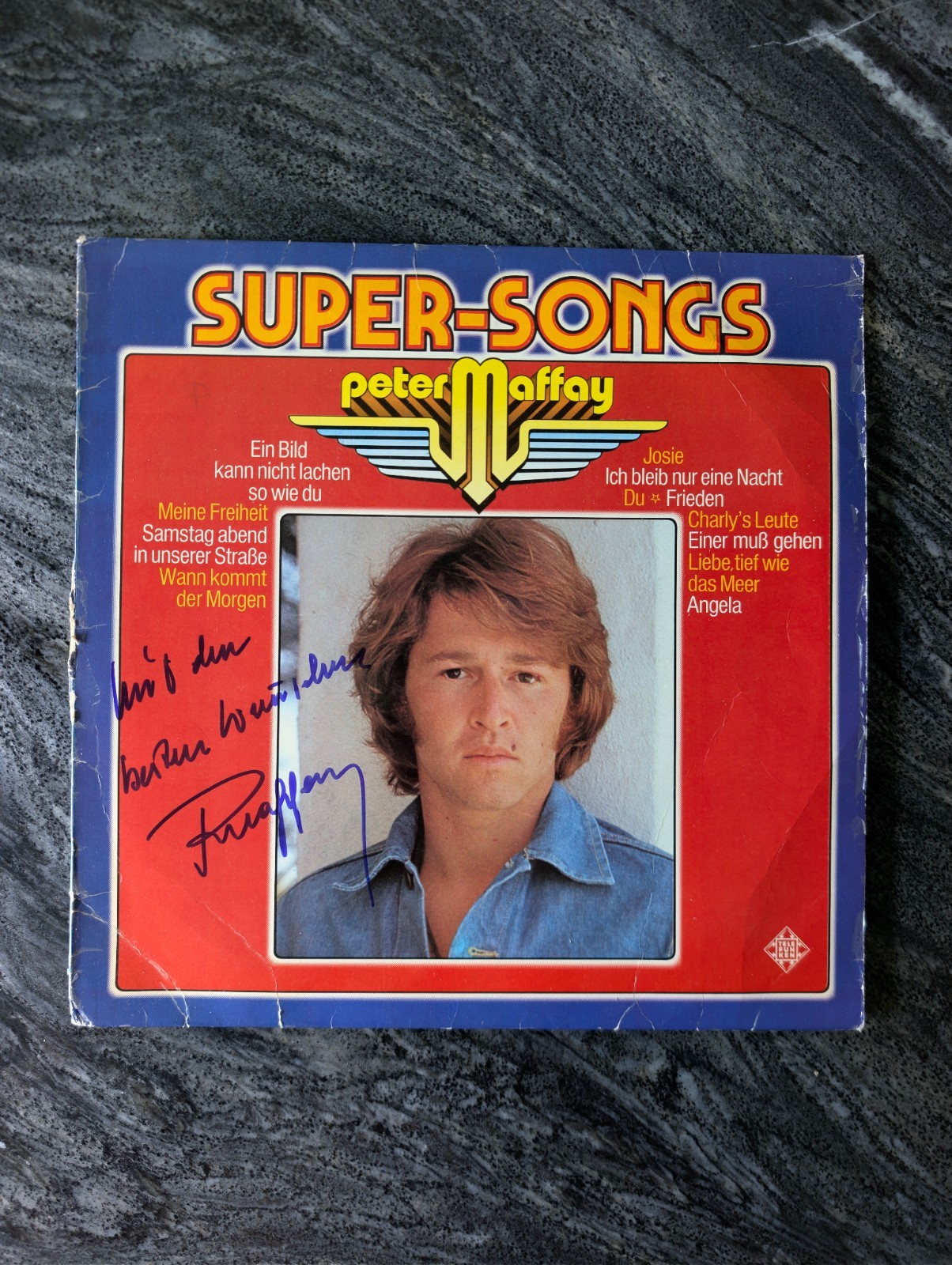 PETER MAFFAY autografo firmato su disco vinile "Super Canzoni" LP