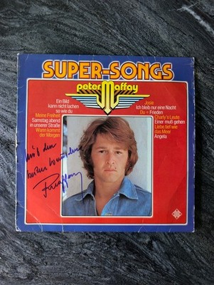 PETER MAFFAY Autogramm signiert auf ''Super-Songs'' Vinyl Schallplatte LP