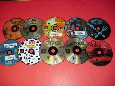 Lot of 10 PS1 disc only games all VG! Rayman Rush CTR Crash Team Racing 72