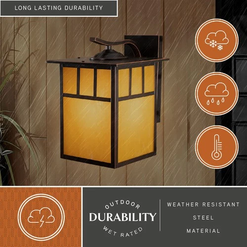 Vaxcel Lighting OW14693 Mission 1 Light Outdoor Wall Sconce - 9 - Bronze - Picture 6 of 11
