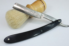 3/4&rdquo; Wade & Butcher Straight Razor Hollow Ground Etched Blade Shave Ready