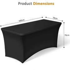 6FT Rectangular Stretch Tight Fit Folding Table Cover Trestle Table cloth 1.8M