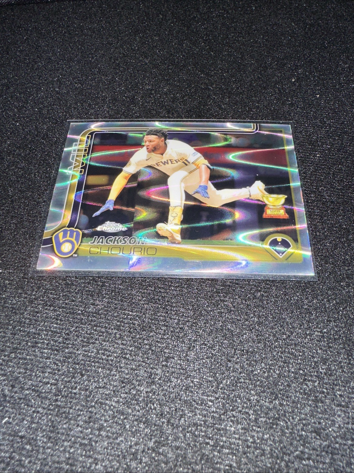2025 Topps Chrome - Jackson Chourio #262 RayWave Refractor