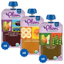 6 Months Baby Food Variety Pack, 3 Flavors, 4 oz, 18 Pack
