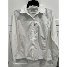 Columbia Omni-Shade Sun Protection Button Up Shirt Top White XL