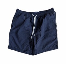Nautica Men s Size Large Navy Blue Drawstring Vintage Swim Trunks