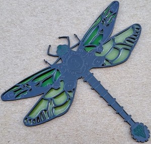 Wandering Glider Suncatcher Geocoin - Blk Nckl - Activated & Adoptable - TBACWB5