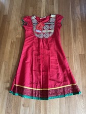 New Red Embroidered Indian Dress New With Tags Festive Party Dress