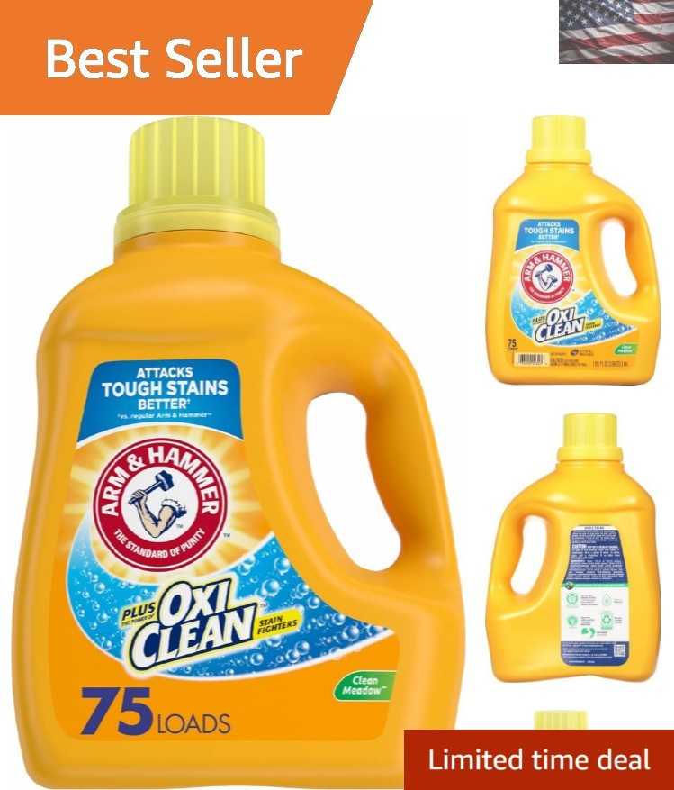 Effortless Clean Plus OxiClean Meadow Scent Sulfate-Free Laundry Detergent 75 Loads