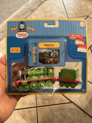 NEW THOMAS & FRIENDS TAKE ALONG HENRY ENGINE CAR TRAIN DIE CAST METAL 2005 GREEN