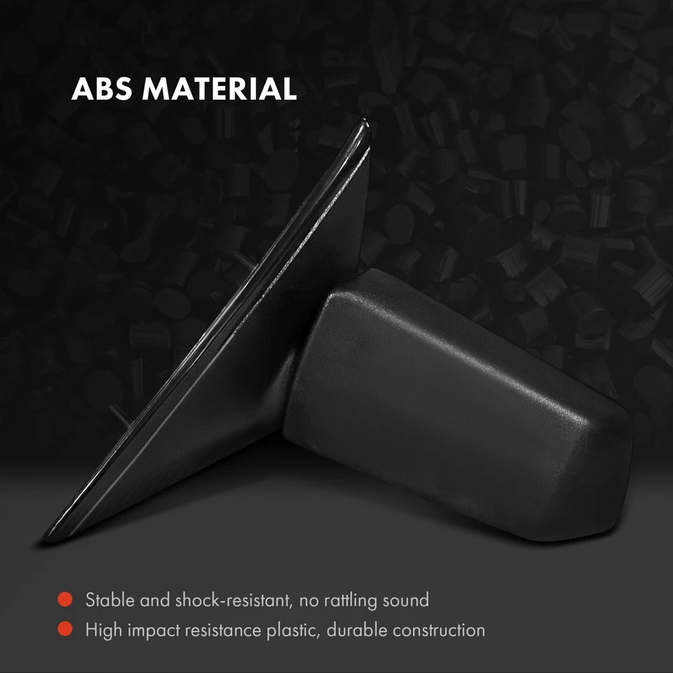 2x Manual Mirror Textured Black for Chevrolet S10 GMC Sonoma 1994 1995 1996-2004 - Image 3 of 4