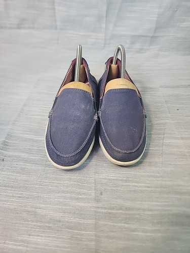 Crocs Damen Canvas Walu Loafer Bootsschuhe Navy Blau Slipper Komfort W8 - Bild 2 von 9