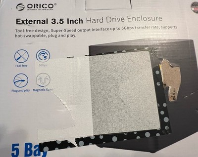 ORICO 5/2 Bay Hard Drive Enclosure 3.5'' SATA HDD Docking Station USB3.0 Type C