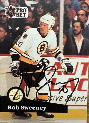 91/92 Pro Set Bob Sweeney #006  *signiert*