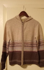 Jones New York Country Full Zip Sweater L 100 Lambswool c211