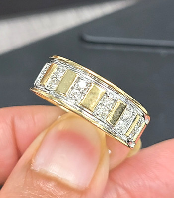 DEAL! 0.41CT NATURAL DIAMONDS ENGAGEMENT WEDDING BAND RING 10K GOLD 7.68MM 9.5