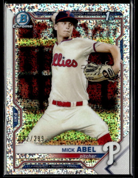 L58,890 - 2021 Bowman Chrome Prospects Speckle #BCP42 Mick Abel /299