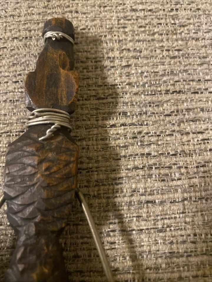 Bastón de madera tallado a mano para hombres mujeres bastón hecho a mano Foto 2 de 4