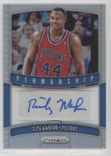 2019-20 Panini Prizm Penmanship Silver Prizm Rick Mahorn #PM-RMH Auto 0g48