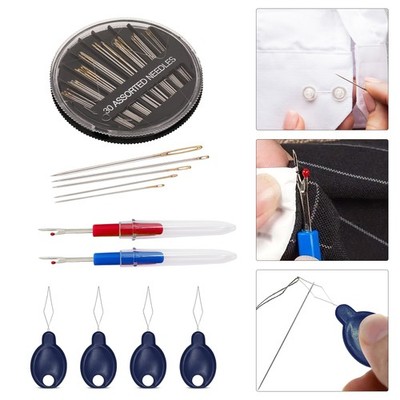 Nähnadeln 30tlg Set Nahttrenner Einfädler Hand Nähen Basteln Reparatur Set