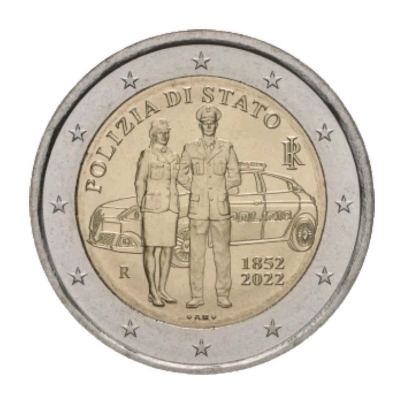 2€ UNC Italie 2022 Polizia Di Stato - Police