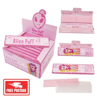Alien Puff King Size ROSA Blättchen & Filter Tips (KOSTENLOSER VERSAND)