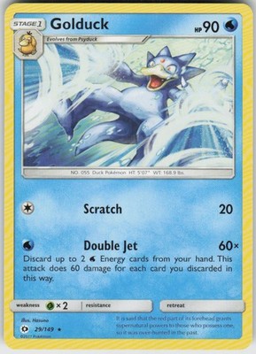 Golduck 29/149 Rare SM Base Set Near Mint