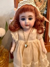 RARE LARGE size 9 inch tall German Kestner Antique Bisque Doll Fully Jointed