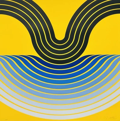 Original HERBERT OEHM 'Swing' (Nr. 4) Serigraphie Handsigniert Siebdruck 1966 - Bild 1 von 4